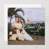 ロマンチックな新郎新婦ありがとう結婚。 (正面/裏面)