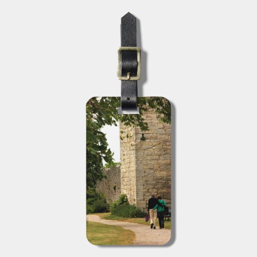 ロマンチックな旅行のカップルの荷物のラベル ラゲッジタグ (正面縦)