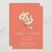 ロマンチックな日付カードの保存 セーブザデート (正面/裏面)