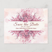 ロマンチックな日本ピンクのさくらんぼの花が日付を保存 (正面)