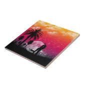 ロマンチックな日没の壁のタイル タイル (側面)