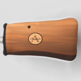 ロマンチックな日没の熱気球の写真モノグラム ゴルフヘッドカバー