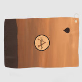 ロマンチックな日没の熱気球の写真モノグラムgol ゴルフタオル (横)