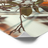 ロマンチックな旧市街のオレンジ色の木 ポスター (角)