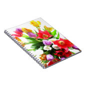 ロマンチックな春のチューリップの花 ノートブック (右側)