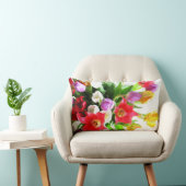 ロマンチックな春のチューリップの花 ランバークッション (椅子)