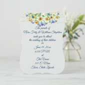 ロマンチックな春の結婚式、花と妖精のライト 招待状 (スタンド正面)