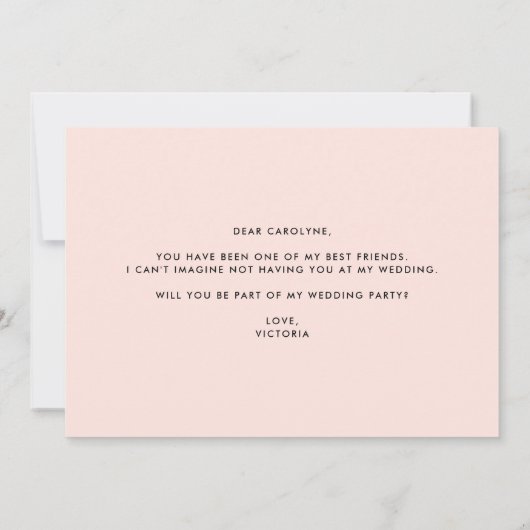 ロマンチックな春の花は私の花の女の子になる 案内状 (裏面)