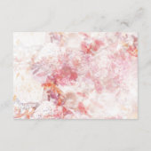 ロマンチックな春ピンクフラワーズアコモデーション エンクロージャーカード (裏面)