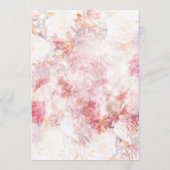 ロマンチックな春ピンクフラワーズ結婚式 プログラム (裏面)