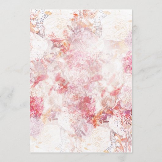 ロマンチックな春ピンクフラワーズ結婚式 プログラム (裏面)