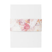 ロマンチックな春ピンク結婚の花の腹のバンド 招待状ベリーバンド (裏面例)