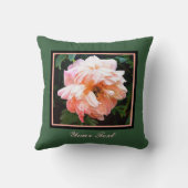 ロマンチックな春ピーチピーオンオングリーン クッション (裏面)