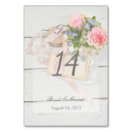 ロマンチックな春結婚の花のテーブル番号 テーブルナンバー