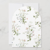 ロマンチックな時代のないフローラエレガントな結婚式 招待状 (裏面)