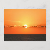 ロマンチックな景色、太平洋の美しい夕日海 ポストカード (正面)