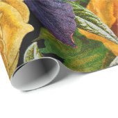 ロマンチックな暗いヴィンテージバラ花柄 ラッピングペーパー (ロールコーナー)