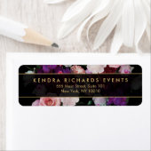 ロマンチックな暗い花模様 ラベル (インサイチュ)