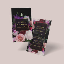 ロマンチックな暗い花模様