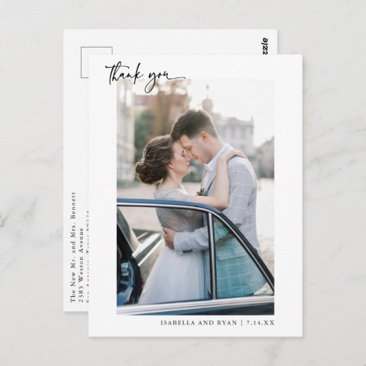 ロマンチックな書結婚跡の写真感謝していよよ ポストカード (正面/裏面)
