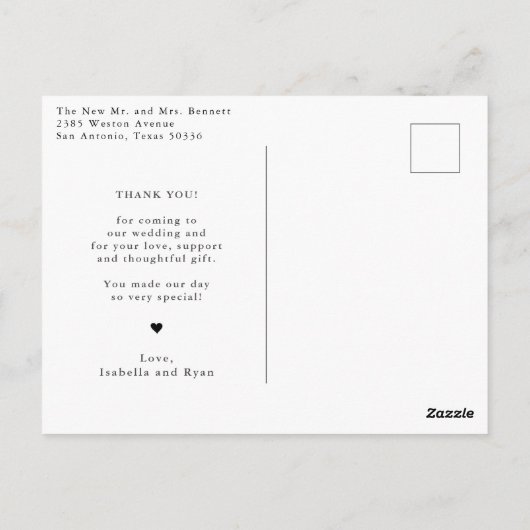 ロマンチックな書結婚跡の写真感謝していよよ ポストカード (裏面)