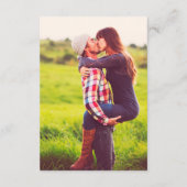 ロマンチックな書結婚道と写真の歓迎 エンクロージャーカード (裏面)