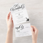 ロマンチックな書結婚道 オールインワン招待状 (貼ってはがせる)