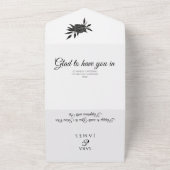 ロマンチックな書結婚道 オールインワン招待状 (外側)