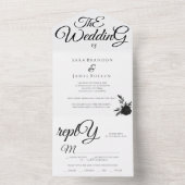 ロマンチックな書結婚道 オールインワン招待状 (内側)