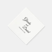 ロマンチックな書道が花開くカスタムウェディング スタンダードカクテルナプキン (角)