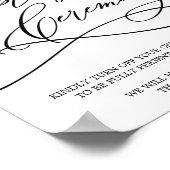 ロマンチックな書道のプラグ抜き式のサイン ポスター (角)