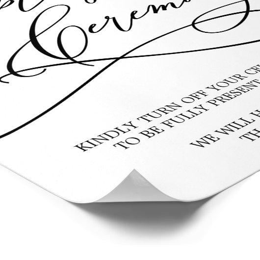 ロマンチックな書道のプラグ抜き式のサイン ポスター (角)