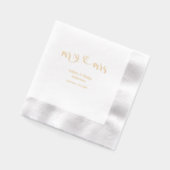 ロマンチックな書道のミセス結婚ズ 箔ナプキン (左)