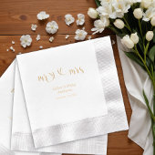 ロマンチックな書道のミセス結婚ズ 箔ナプキン