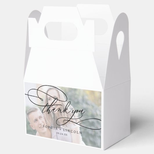 ロマンチックな書道の写真ありがとうござ結婚う フェイバーボックス (オープン)