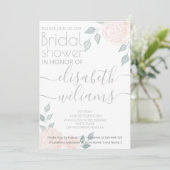 ロマンチックな書道の水彩バラ 招待状 (スタンド正面)