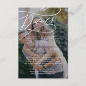 ロマンチックな書道ダークフォトオーバーレイ詳細 エンクロージャーカード (正面)