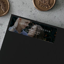 ロマンチックな書道ダークフォトオーバーレイ ラベル