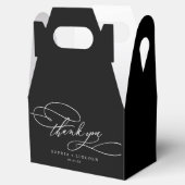 ロマンチックな書道ダークブラックありがとう結婚。 フェイバーボックス (オープン)