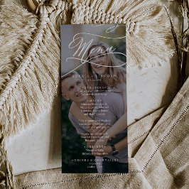 ロマンチックな書道ダーク結婚フォトの夕食会 メニュー