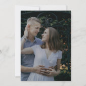 ロマンチックな書道ダーク・フォトフローリッシュ結婚ズ 招待状 (裏面)