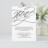 ロマンチックな書道フローリッシュホテルエンクロージャカード エンクロージャーカード (スタンド正面)