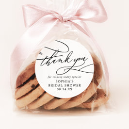 ロマンチックな書道ブライダルシャワーありがとう好意 ラウンドシール