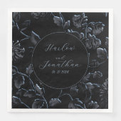 ロマンチックな書道ブラック&シルバー結婚ズ (正面)