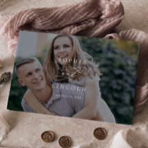 ロマンチックな書道モノグラム暗い結婚写真