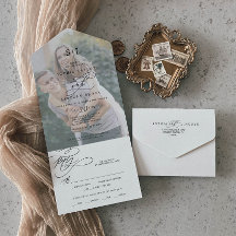 ロマンチックな書道モノグラム結婚写真