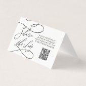 ロマンチックな書道共有ラブテーブルカード (正面)