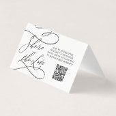 ロマンチックな書道共有ラブテーブルカード (裏面)