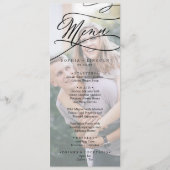 ロマンチックな書道写真結婚のディナーメニュー メニュー (正面)