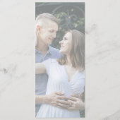 ロマンチックな書道写真結婚のディナーメニュー メニュー (裏面)